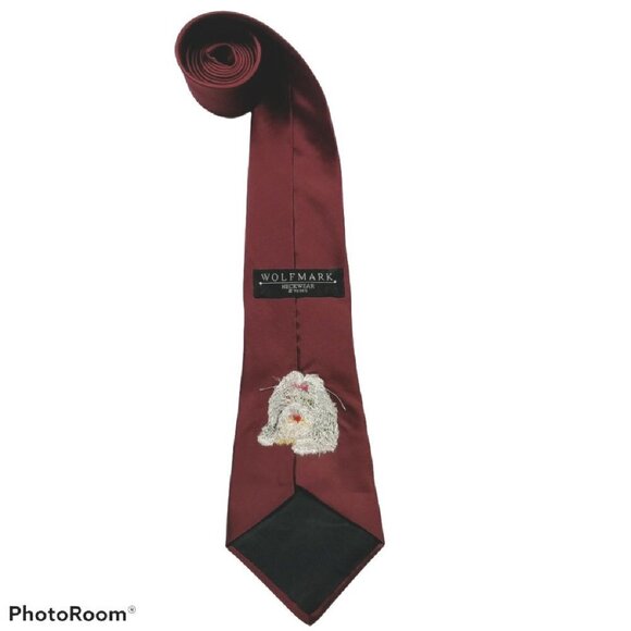 Wolfmark Neckwear Embroidered Shih Tzu Dog Tie - Picture 5 of 7